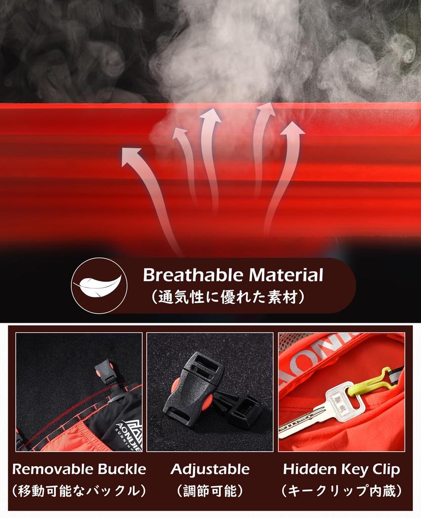 TRIWONDER Рюкзак для бега, сумка для трейлраннинга, гидратационный марафонский рюкзак, черная сумка 2.5 л (Синий & - Только, M/L - 90-102см (Бюст))