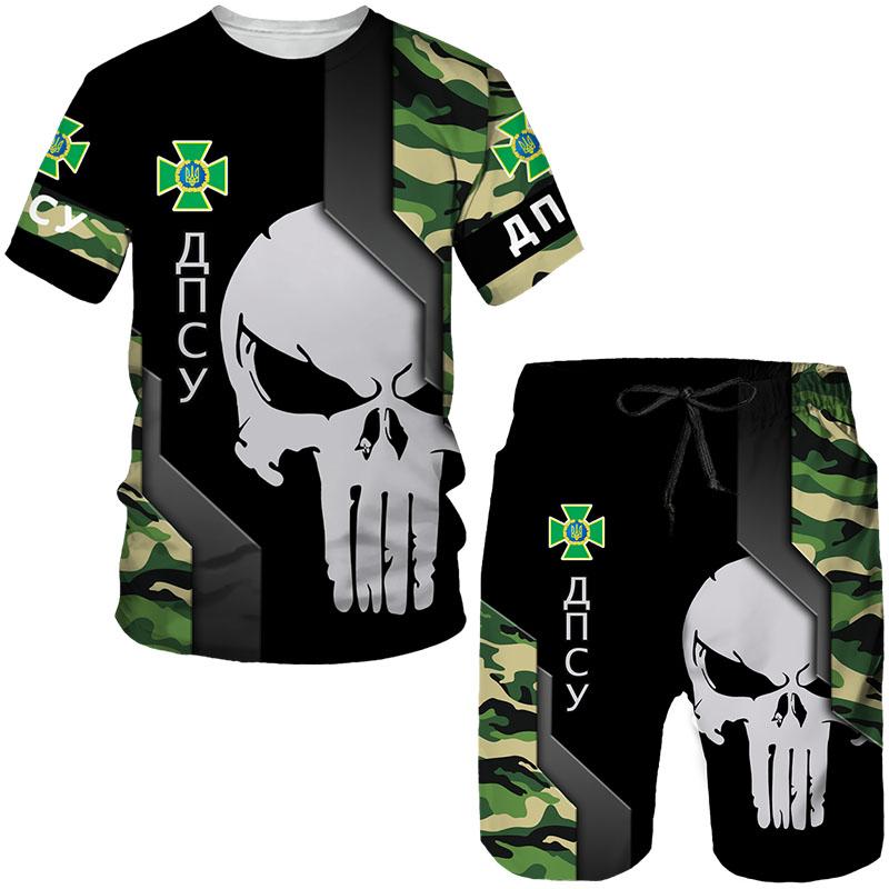 Мужские футболки/шорты/комплекты с 3D принтом украинского камуфляжа, военные армейские спортивные костюмы, одежда спецназа, мужской спортивный костюм