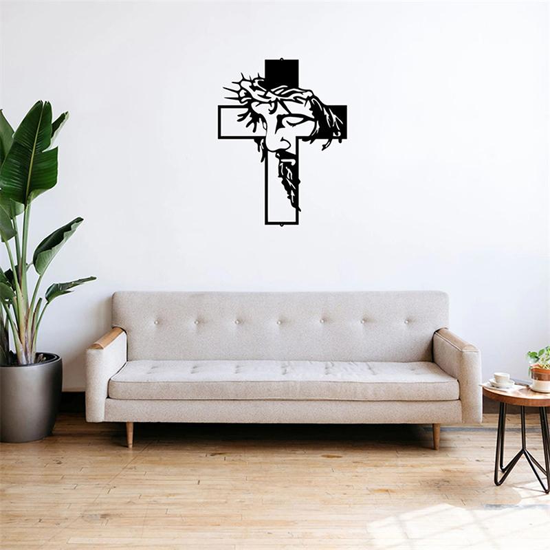 Акриловая вывеска «Крест», Настенный декор «Иисус», Современное украшение для стен, Искусство силуэта, Подходит для дома, офиса, гостиной, спальни