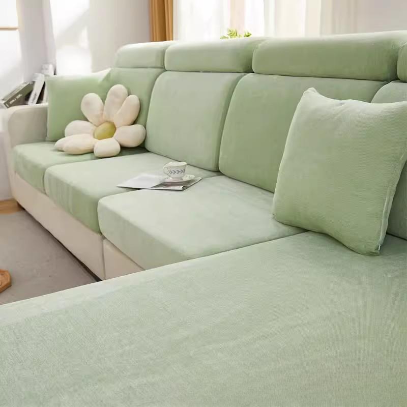 Чехол для дивана с защитой от кошачьих царапин, новый зимний утолщенный чехол из синели, универсальный нескользящий чехол для подушки без измерений
