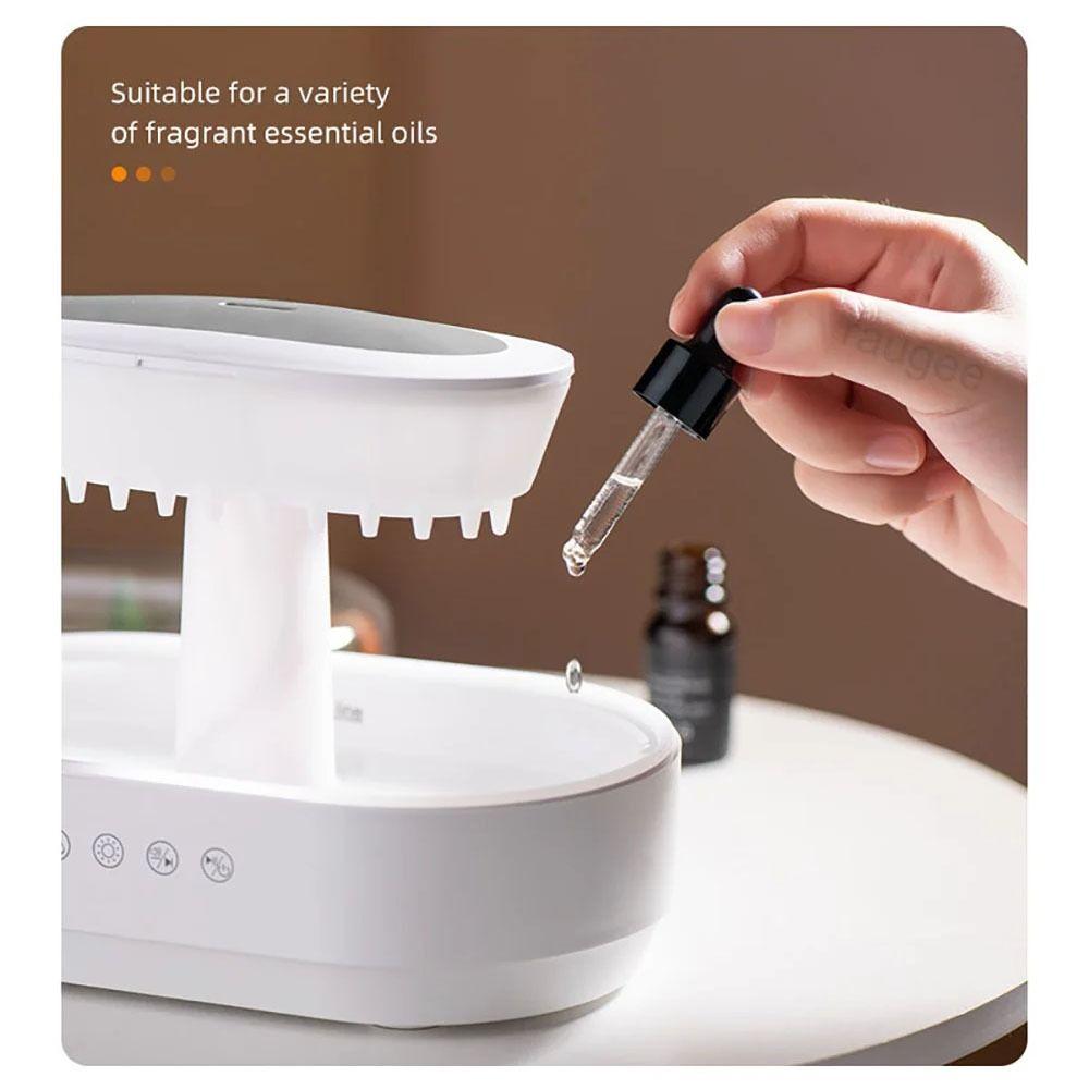White Aroma Humidifier Decoration Ultrasonic Fragrance Diffuser Raindrop Air Humidifier Room