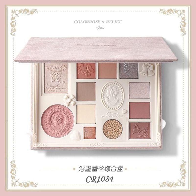 COLORROSE - Западная антикварная палетка для макияжа с тиснением под кружево - 4 типа
