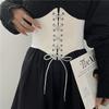 Ретро-корсетное платье высокого класса с завязками, акцентом-бантом и эластичным поясом