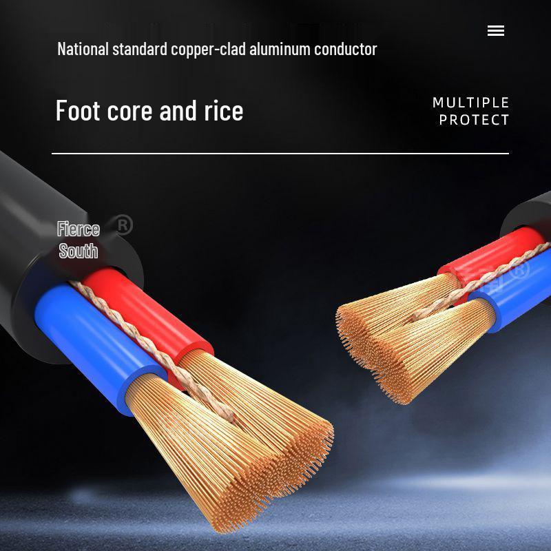 Extra Thick 2-Core Outdoor Antifreeze Power Cable - Beef Tendon Design, 2.5 sq mm Cross-Section with Soft Insulation