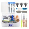 Needle Felting Supply for Beginner Professional Wool Felting Tool with Wool Felting Needle Wood Handle Finger Cots