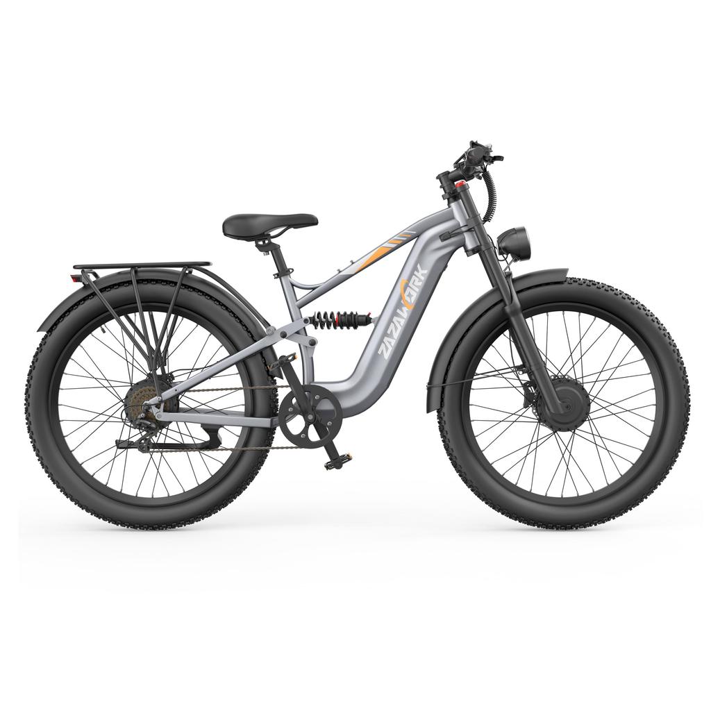 ZAZAWORK CF500 PRO High-end Electric Bicycle 1000W*2 Dual Motor 48V20Ah Battery 50KM/H Top Speed 27 Inch Off- Road Tires E-Mountain Bike