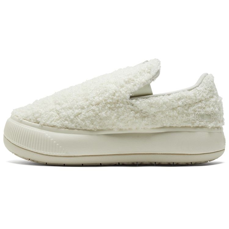 Puma Suede Mayu Slip-On Teddy - Marshmallow Women Sneakers White Putty 384887-02