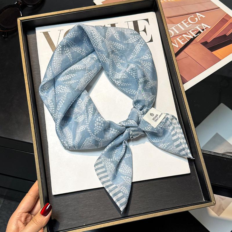 30% Silk 70% Cotton Scarf Women Square Neck Shawls Wraps for Ladies Foulard Scarves Pashmina Female Hijab Bandana Bufanda 70cm