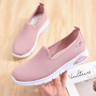 Новые летние повседневные туфли-лодочки, женские удобные дышащие лоферы, тканевая обувь для ходьбы