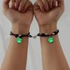2 Pieces Magnetic Heart Bracelet Men Women Friendship Lovers Jewelry Glow In Dark Pet Dog Cat Animal Paw Bracelet