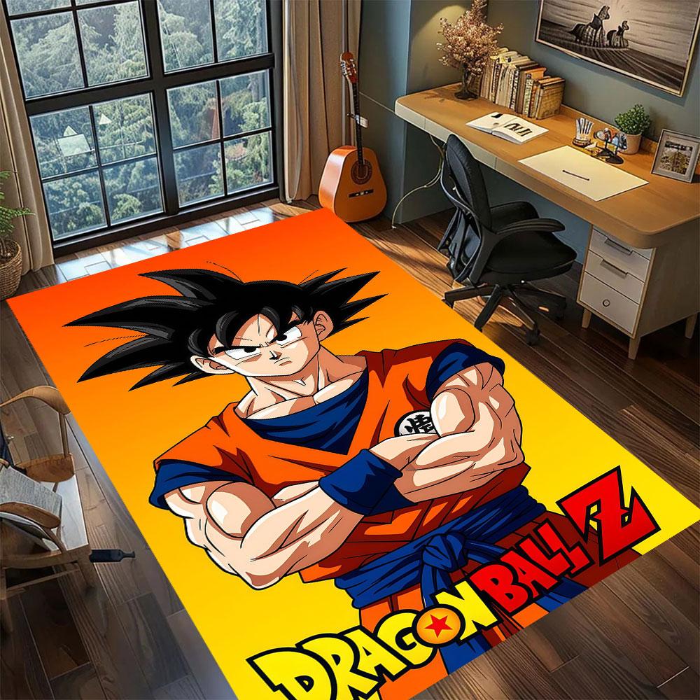 Ковер с персонажем аниме DragonBall для гостиной, спальни, домашнего декора, крутой коврик из фильма, игровой коврик для пола