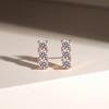Серьги-гвоздики с бриллиантами, женские, темпераментные, легкие, роскошные, геометрические серьги из циркония