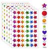 30/10Sheets Star Dot Heart Stickers Kids Birthday Party Favors Glitter Adhesive Sticker Reward Chart Labels Gift DIY Decoration