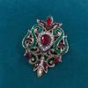 Retro Rhinestone Brooch: Indian Style Court Jacket Pin for Women’s Scarf Accessories