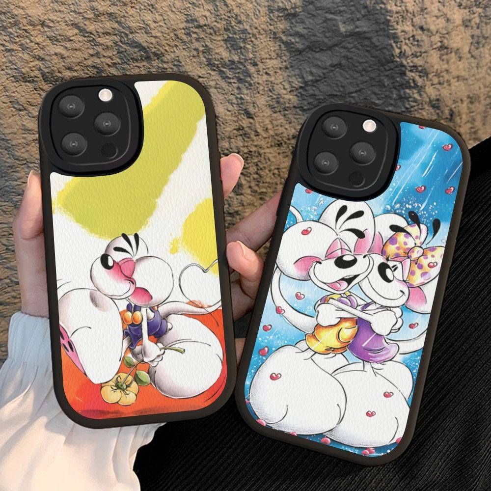 Аниме Мультяшный Чехол Для Телефона D-DiddlS Для IPhone 16 15 14 11 12 13 Pro Max Plus Задняя Кожаная Крышка