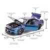 2025 Новый 1:24 Nissan Skyline GTR R34 литая модель автомобиля из сплава металла Форсаж коллекционная игрушка на день рождения для детей подарки
