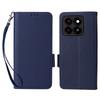 For ZTE Blade A35/Blade A55 Case with Wrist Strap Litchi Texture PU Leather Wallet Phone Cover