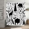 Animal-themed shower curtain with various patterns suitable for bathroom decoration Perfect gift idea for animal lovers. Availab