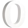 Letter O MDF White 11 Cm