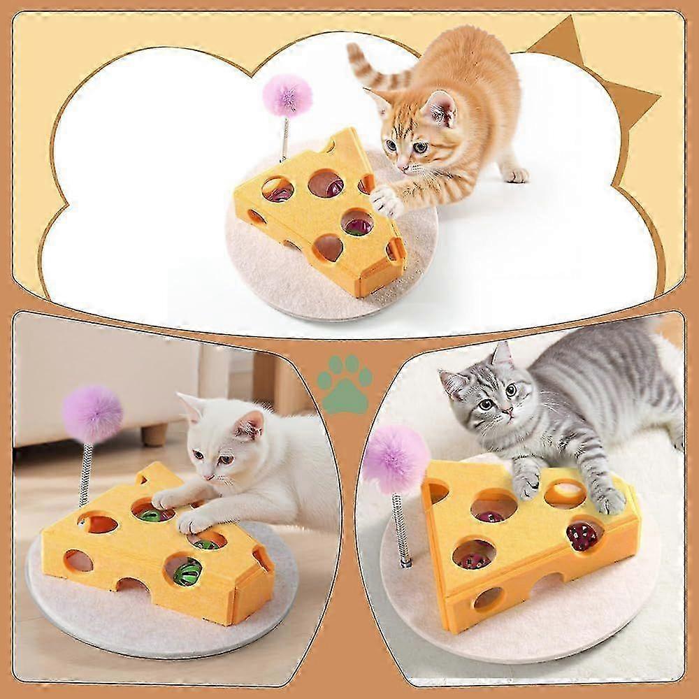 Cat Toys for Indoor Cat Interactive Cats Felt Maze Box Cat Toy for Bored Adults Cats Encourages Hunting Instincts