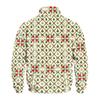 Men's Casual Quarter-Zip Stand Collar Sweatshirt with Christmas Print, Holiday Pullover