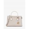 Sheila Center Zip Satchel Medium Mk Signature 35s3g6hs2b2605 Light Cream Multi