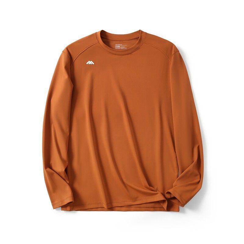 Outdoor Sports Quick-Drying Breathable Elastic Long-Sleeved T-Shirt for Men 2024 New Fitness Base Shirt Foreign Trade Men's T-Shirt
