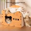 Cat Scratching Board Wear-resistant and Non-crumbling Cat Claw Board Cat Corrugated Cat Nest Villa Four-season Universal Claw Grinding Carton House