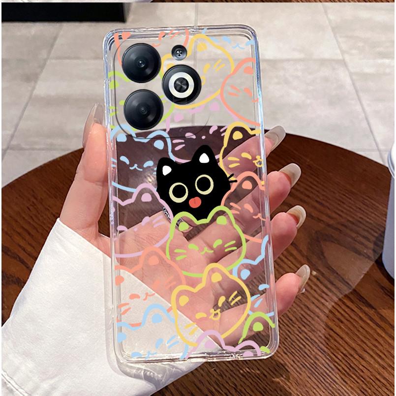Для Tecno Spark 20 KJ5 KJ5n 20C BG7n Задняя крышка для Tecno Spark 20C Чехол Прозрачный Роскошный Милый Любовь Кролик Забавный Силиконовый Чехол для Телефона