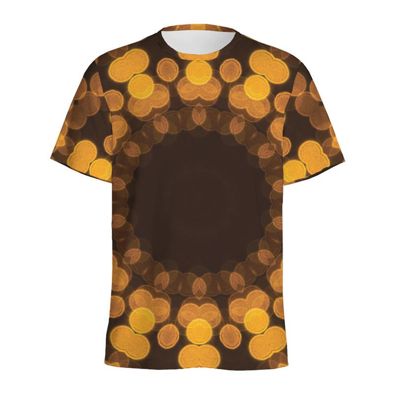 Colorful Kaleidoscope 3D Printed T-shirt For Men Psychedelic Pattern T Shirt Summer Casual Short Sleeves Round Neck Tee Shirts