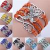 Vintage Handmade Women Knitted Multi Layer Butterfly Bracelet Jewelry Chain