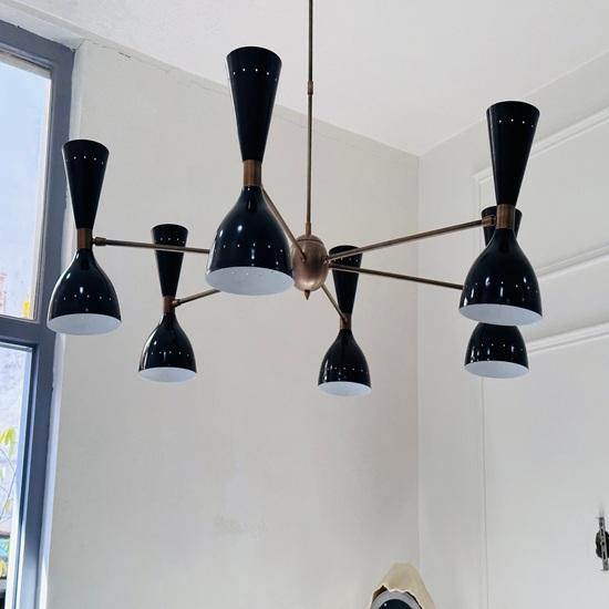 Handmade Brass Sputnik Chandelier Mid Century Modern Light Fixture Decorative Gift