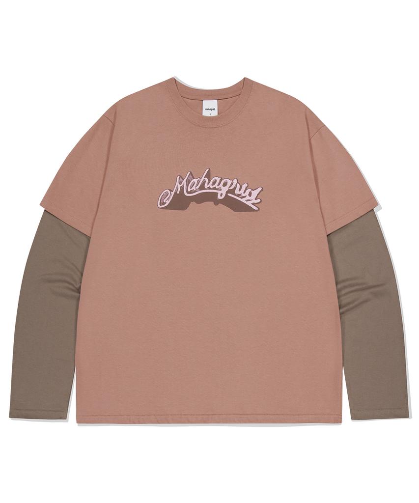MAHAGRID Symbol Layered Ls Tee Brown(Mg2Efmt568A)