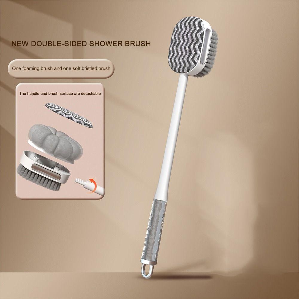 Back Rubbing Doubleside Bath Brush 2-in-1 Body Exfoliating Brush Creative Shower Brush
