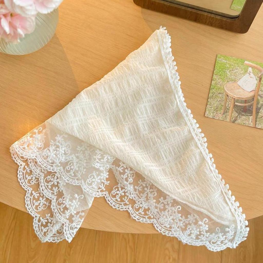 Double-use Lace Trim Hair Scarf Early Spring Butt Curtain Small Apron A-Line Half Skirt Fashion Ins Style Stacked Short Skirts