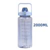 Large Capacity Plastic Water Cup Portable Outdoor Sports Gym Kettle Gifts Straw Water Bottle