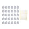 30 Pcs Adhesive Wall Hooks Non Marking No Drill Sticky Clear Hanging Hooks for Kitchen Bathroom
