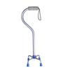 MGRM Quadripod Walking Stick for Old People, Men, Women, Adult Walking Support 4 Legs Height Adjustable, 90 Cm - 100 Cm, Lightweight Aluminium