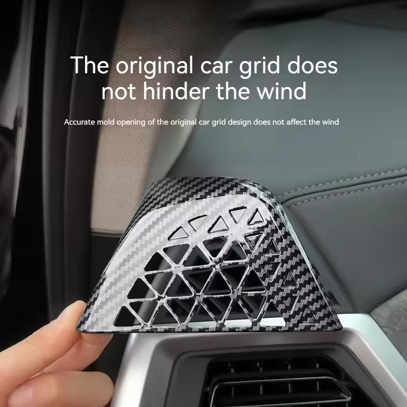 EAJN6 For BMW X5X6X7 G05 G06 G07 2023-2025ABS Carbon Fiber Car Dashboard Side Air Conditioner Outlet Vent Frame Cover Trim Accessories