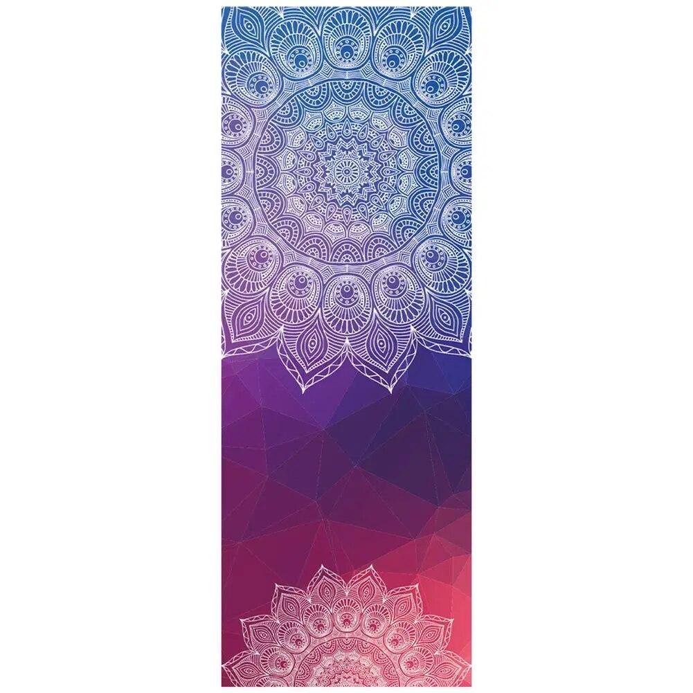 Полотенца для йоги, микрофибра с принтом для фитнеса, спортивные путешествия, быстросохнущий впитывающий пот коврик для тренировок, чехол для пилатеса, тренажерного зала, одеяло для йоги