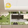 Cute 10x60cm Faucet Drain Mat Lucky Cat Cartoon Coffee Pad Non-Slip Washable Desk Mat Kitchen Bathroom