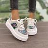 Summer Thick-soled Elevated Cross-strap Casual Sneakers with Color Matching Fashionable Flat-soled Comfortable Women's Shoes