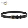 Женский ремень Crocodile из натуральной кожи с тиснением под личи и пряжкой-булавкой