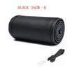 36 38 40 CM DIY Genuine Leather Car Steering Wheel Cover Soft Anti Slip 100% Cowhide Braid With Needles Thread
