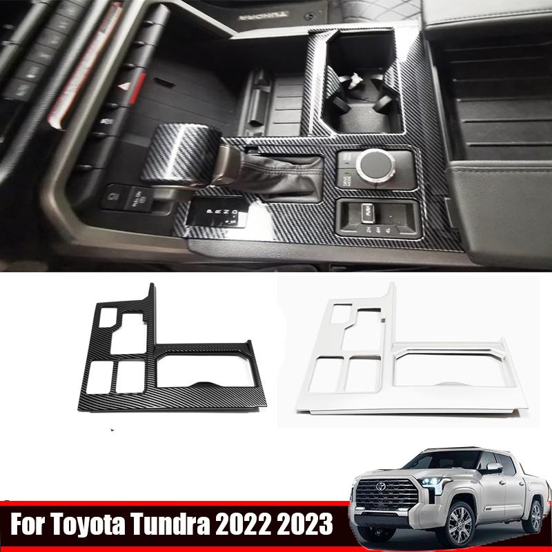 LHD For Toyota Tundra SR/SR5/Limited/TRD PRO -2025 Car Center Control gear shift Head Shift Knob panle water cup cover