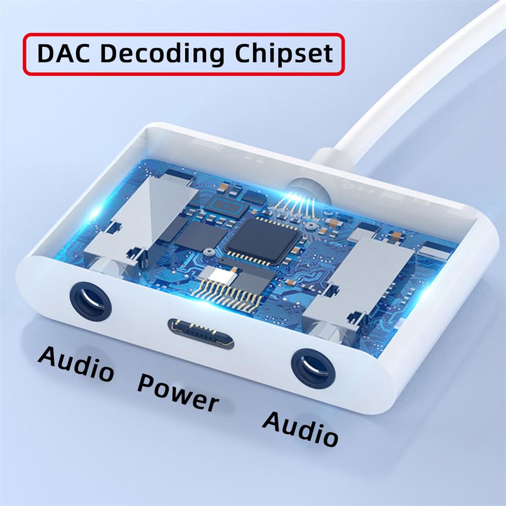 Xiwai USB C Hub Type C Dual Audio AUX MIC Sound Card PD Power Charge Adapter 3 в 1 USB-удлинитель Совместим с ноутбуком, планшетом, мобильным телефоном - 3,5 мм и