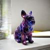 Kawaii Graffiti French Bulldog Statue Cartoon Colorful Dog Statue  Home