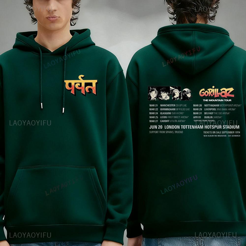 Gorillaz The Mountain Album Art Hoodie Rock Gorillaz Articles Hip-hop Electronic Hoodies Merch in Hoodies & Sweatshirts