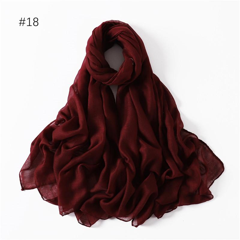 58 Colors Women Candy Color Voile Scarf Plain Solid Pashmina Female Warm Cotton Viscose Scarves Blanket Shawls And Wraps Bufanda