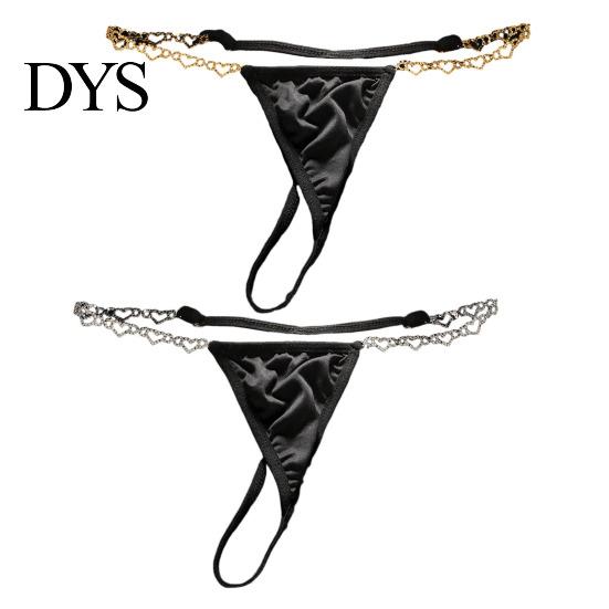 Стринги G-string для женщин Сексуальные стринги с Т-образным задником Низкая посадка Любовь Стразы Нижнее белье Большие размеры Дерзкие Трусики с цепочкой в форме сердца